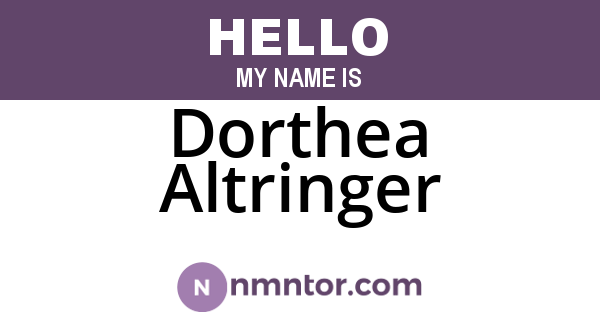 Dorthea Altringer