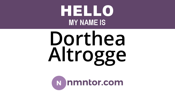 Dorthea Altrogge