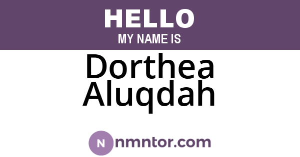 Dorthea Aluqdah