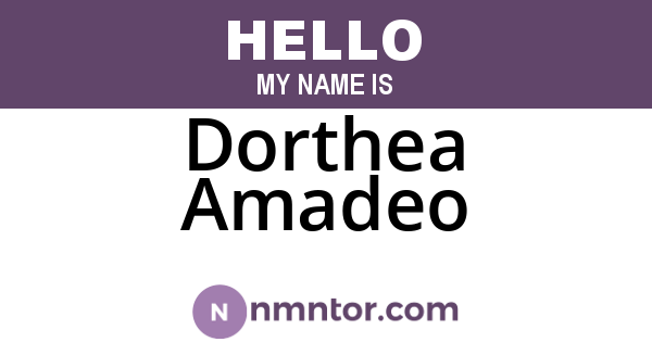 Dorthea Amadeo