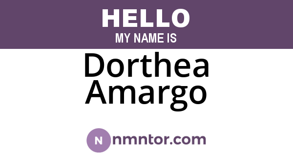 Dorthea Amargo