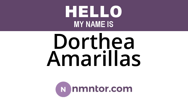 Dorthea Amarillas