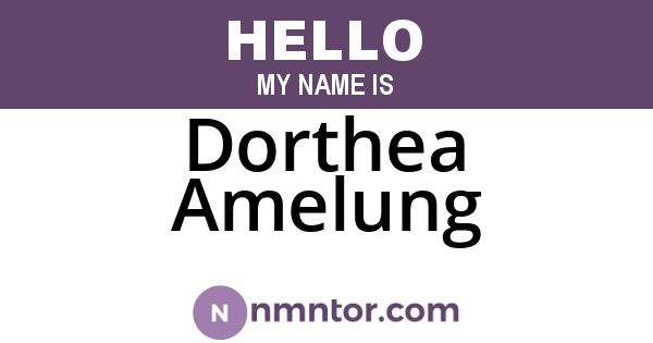 Dorthea Amelung