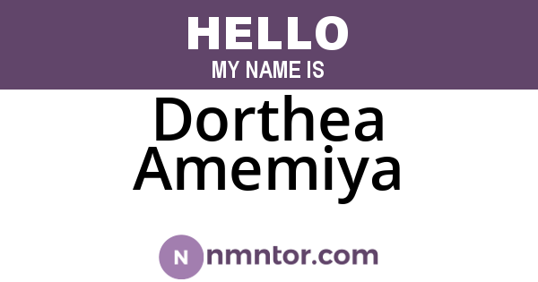 Dorthea Amemiya