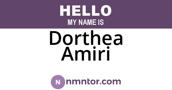 Dorthea Amiri
