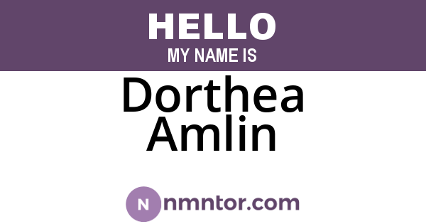 Dorthea Amlin