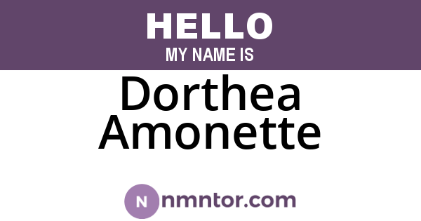 Dorthea Amonette