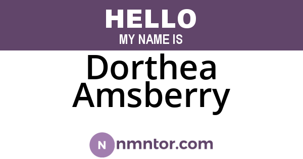 Dorthea Amsberry