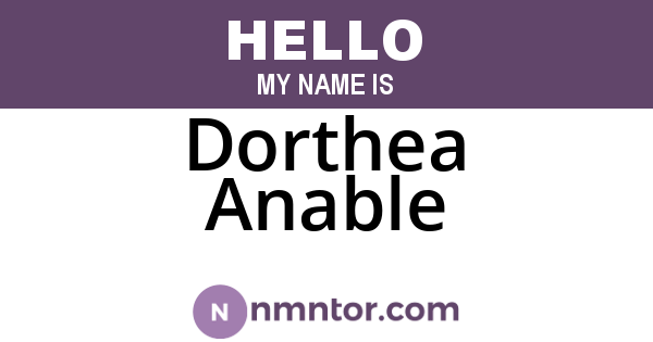 Dorthea Anable