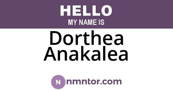 Dorthea Anakalea