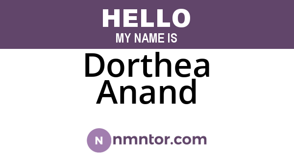 Dorthea Anand
