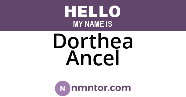 Dorthea Ancel