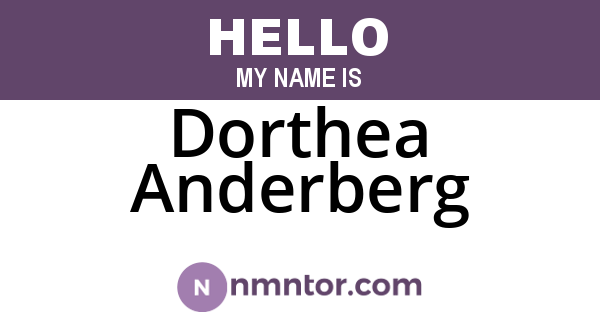 Dorthea Anderberg