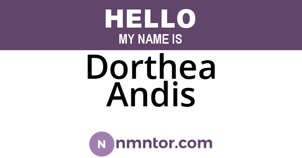 Dorthea Andis