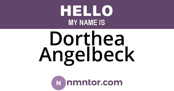 Dorthea Angelbeck