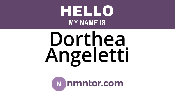 Dorthea Angeletti