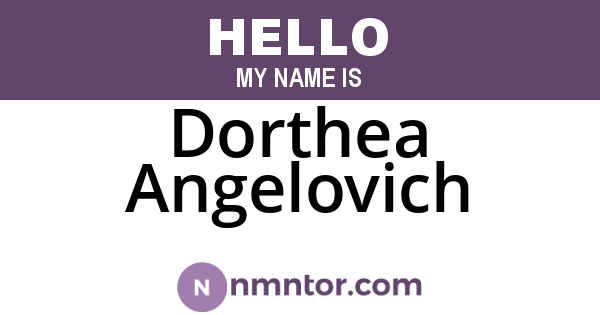 Dorthea Angelovich