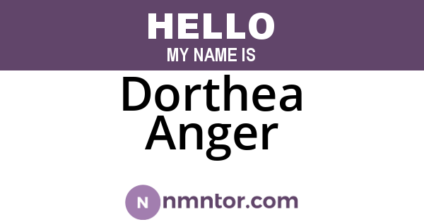 Dorthea Anger
