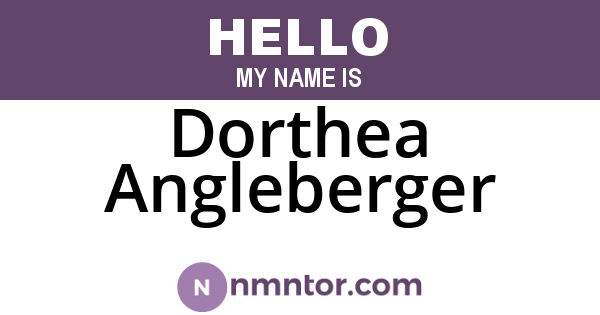 Dorthea Angleberger