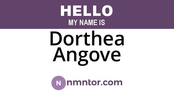 Dorthea Angove