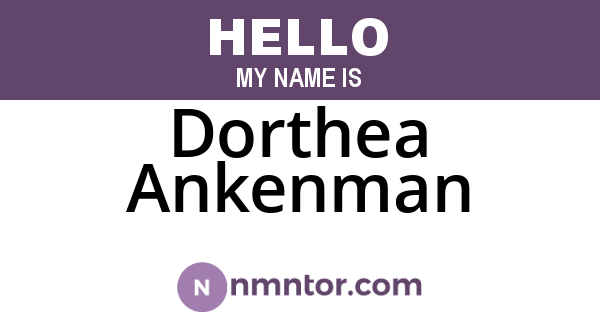 Dorthea Ankenman