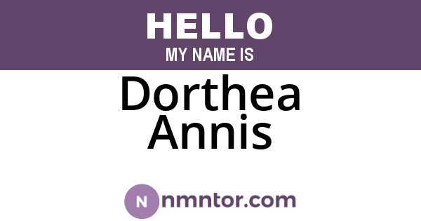 Dorthea Annis