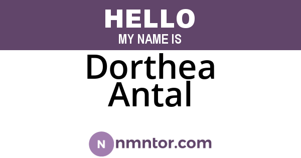 Dorthea Antal