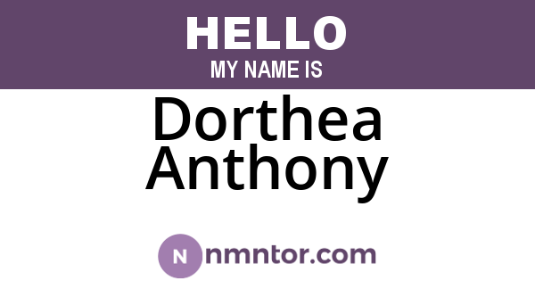 Dorthea Anthony