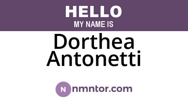 Dorthea Antonetti