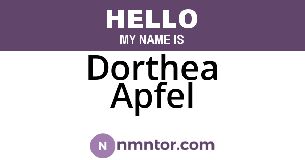 Dorthea Apfel