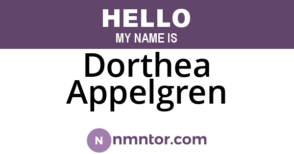 Dorthea Appelgren