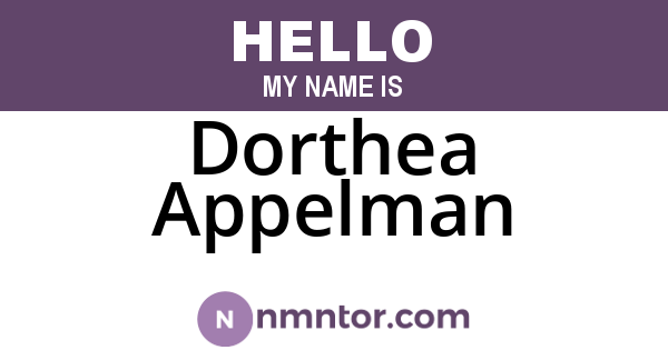 Dorthea Appelman