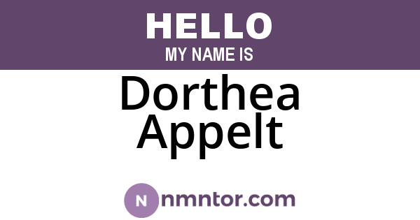 Dorthea Appelt