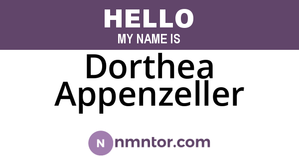 Dorthea Appenzeller