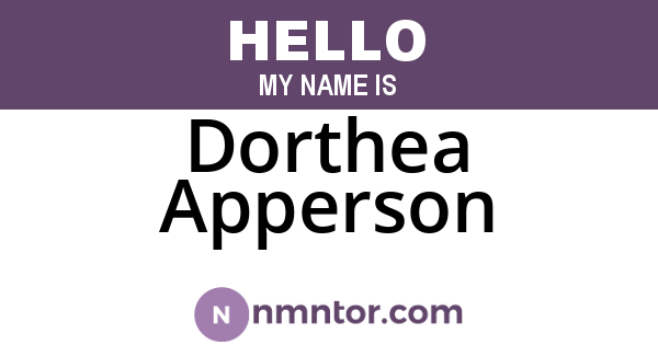 Dorthea Apperson