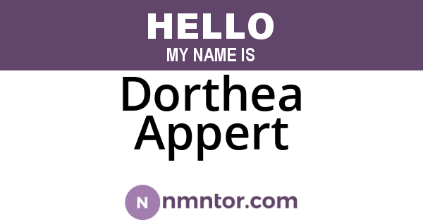 Dorthea Appert