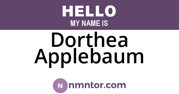 Dorthea Applebaum