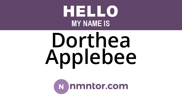 Dorthea Applebee