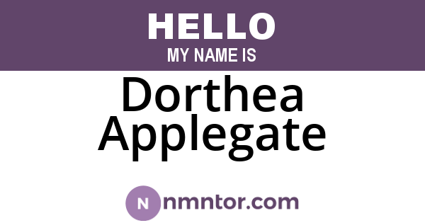 Dorthea Applegate