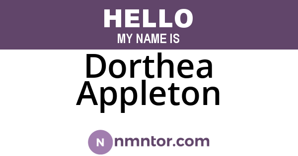 Dorthea Appleton