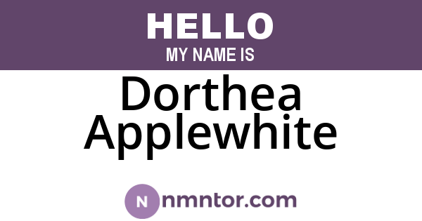 Dorthea Applewhite