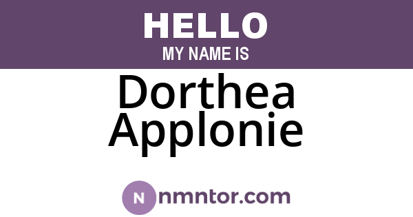 Dorthea Applonie
