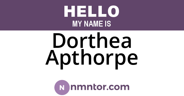 Dorthea Apthorpe
