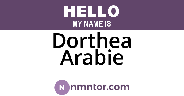 Dorthea Arabie