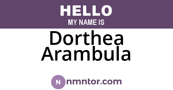 Dorthea Arambula