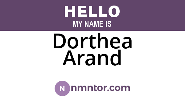 Dorthea Arand
