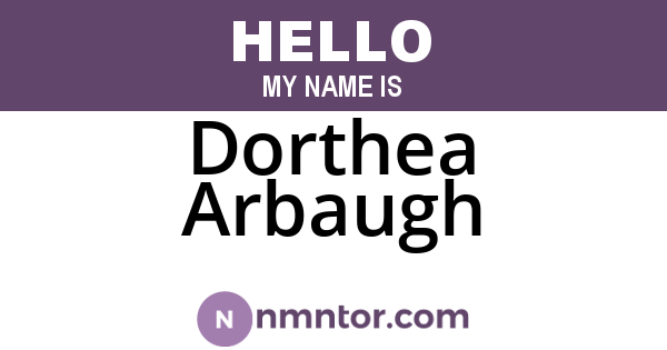 Dorthea Arbaugh