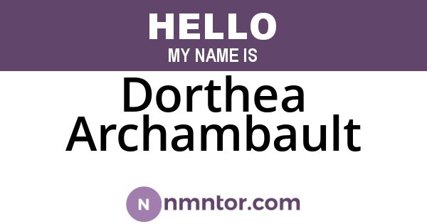 Dorthea Archambault