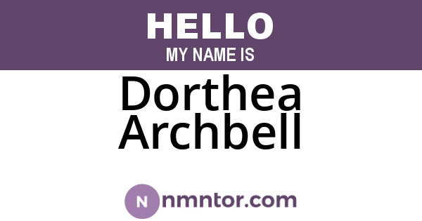 Dorthea Archbell
