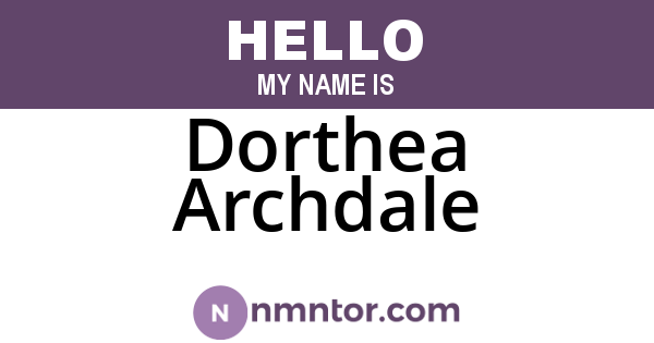 Dorthea Archdale